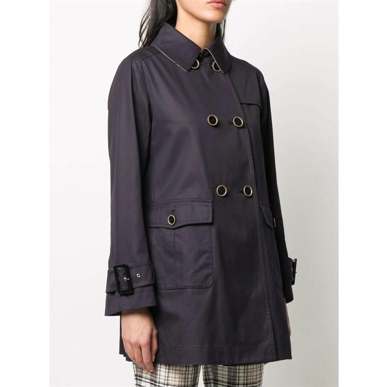 Herno Double-Breasted Trenchcoat, Sort